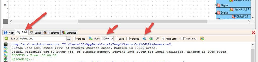 Step 5: Generate, Compile, and Upload the Arduino Code