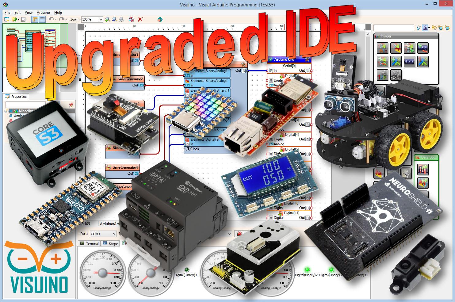 Arduino Nano ESP32 How to Blink an LED Using Visuino Visual Programming ...