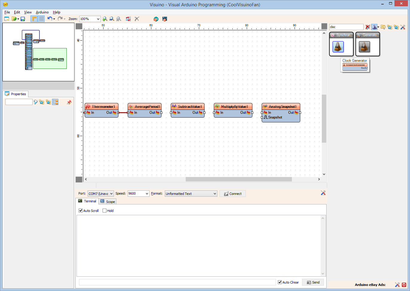 Step 10: In Visuino Add Components to Control the Speed of the Fan
