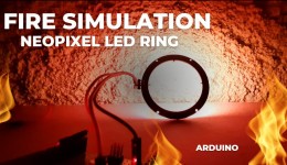 Arduino NeoPixel LED Ring Fire Simulation