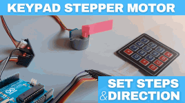 Arduino Stepper Motor 28byj-48 Set Steps & Direction Using a Keypad