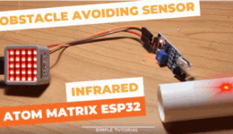 IR Infrared Obstacle Avoidance Sensor With ATOM Matrix ESP32
