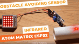 IR Infrared Obstacle Avoidance Sensor With ATOM Matrix ESP32