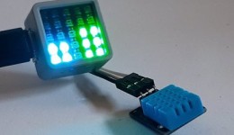 Display Temperature & Humidity Using ATOM Matrix ESP32 and DHT11 Sensor