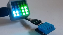 Display Temperature & Humidity Using ATOM Matrix ESP32 and DHT11 Sensor