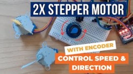 Control Two Stepper Motors Using Rotary Encoder Sensor & Arduino