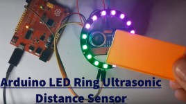 Arduino LED Ring Ultrasonic Distance Sensor