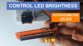 Controlling LED Brightness With a Potentiometer and OLED Display